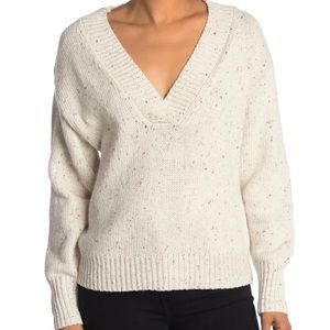 ABOUND V-neck Flecked Pullover Sweater